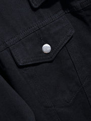 Men's Denim Jackets with Embroidered Roses