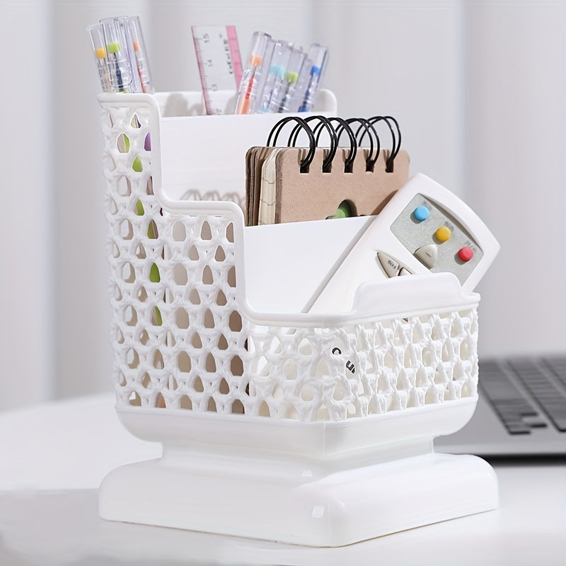 Stylish Desktop Cosmetic Storage Box with Phone Holder