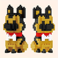 Wolfhound Building Blocks Pet Dog Model Assembled Building Block Toys