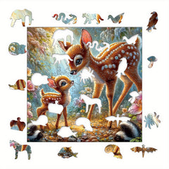 Wooden Puzzle Diamond Deer - Challenging Plywood Puzzle