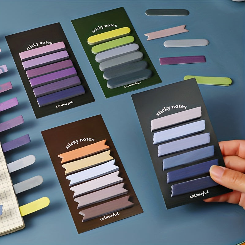 480pcs Gradient Sticky Notes Student Classification Index Stickers