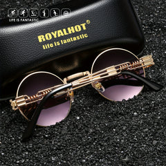 RoyalHot Round Metal Polarized Sunglasses