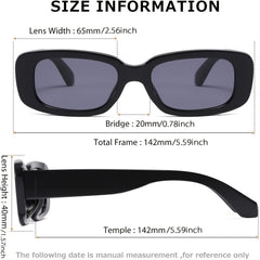 Vintage Square Frame Glasses UV400 Sunglasses Women