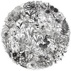 50pcs Botanical Floral Transparent Stickers Self Adhesive Plant Decals
