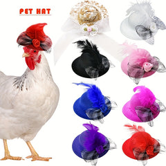 Chicken Hat Doll Princess Hair Accessory for 6 inch Dolls and Chickens