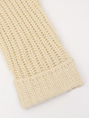  Solid Open Front Sweater Cardigan With Pockets