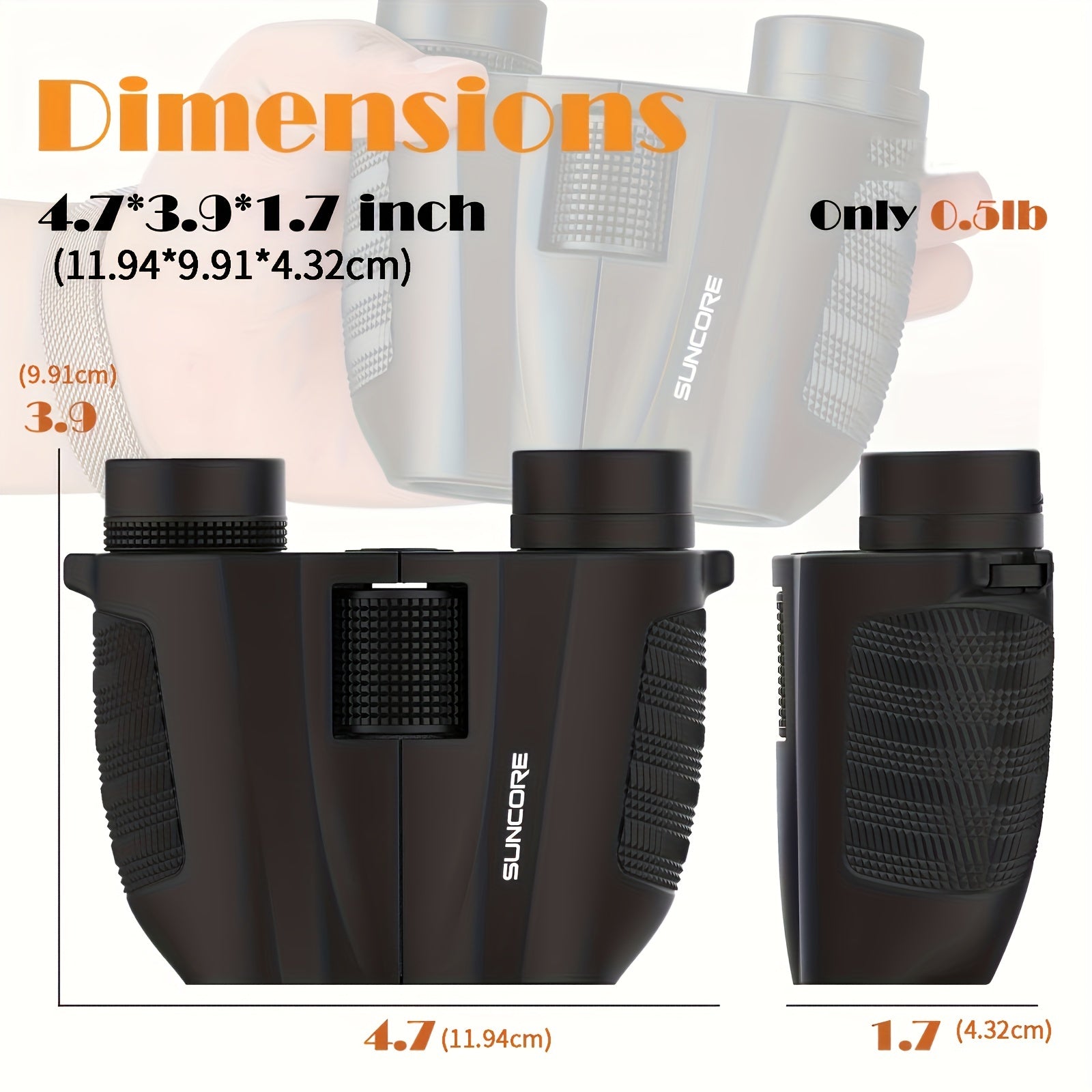 10x25 Compact HD Telescope Waterproof Anti-fog Wide angle View