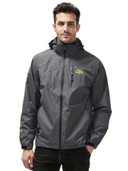 Men's Casual Zip Up Windbreaker Jacket For Outdoor Activities