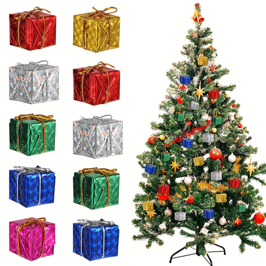 Mini Christmas Tree Ornaments Set, Multicolor Hanging Decorations