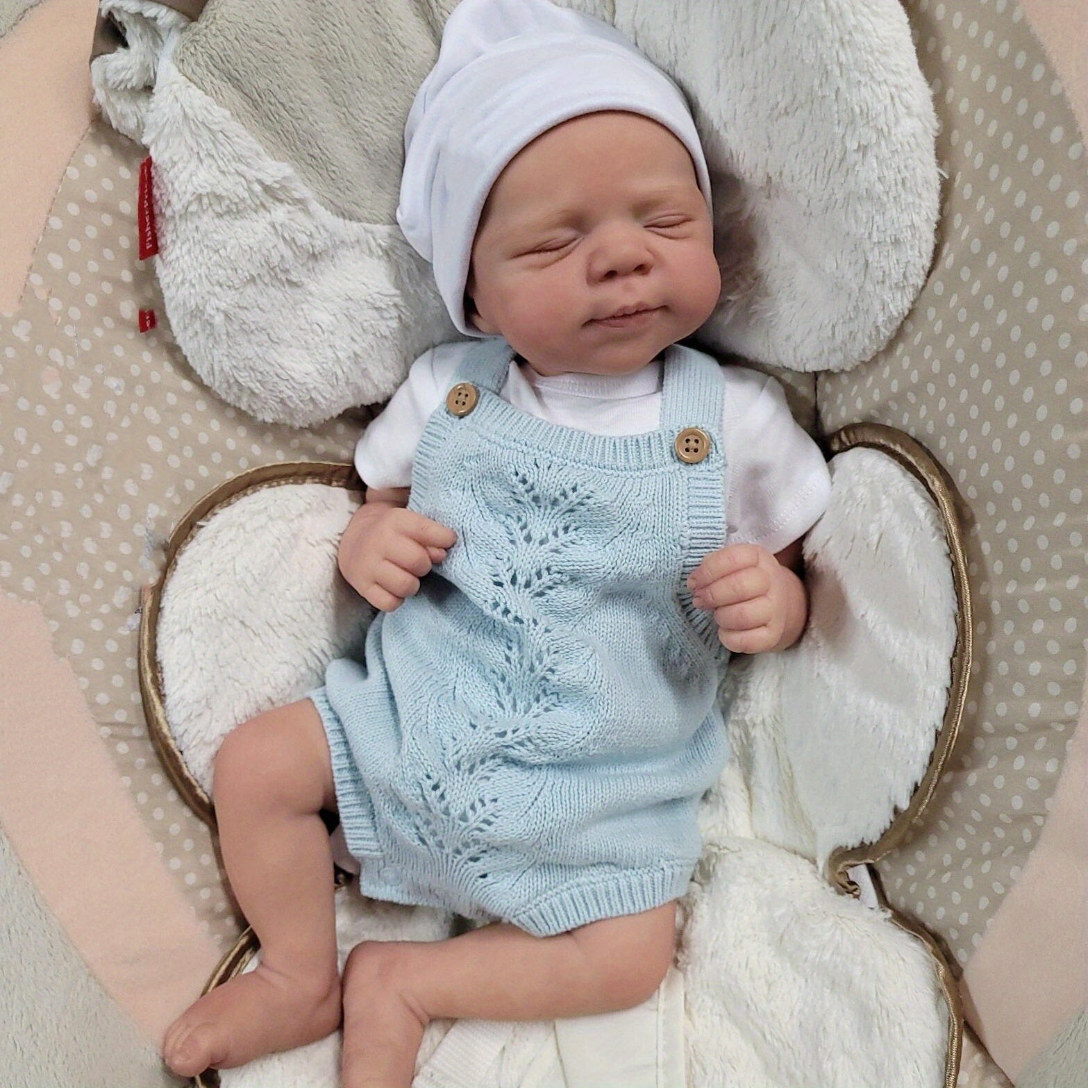 Realistic Reborn Baby Doll with Visible Veins Vinyl Limbs & Cloth Body