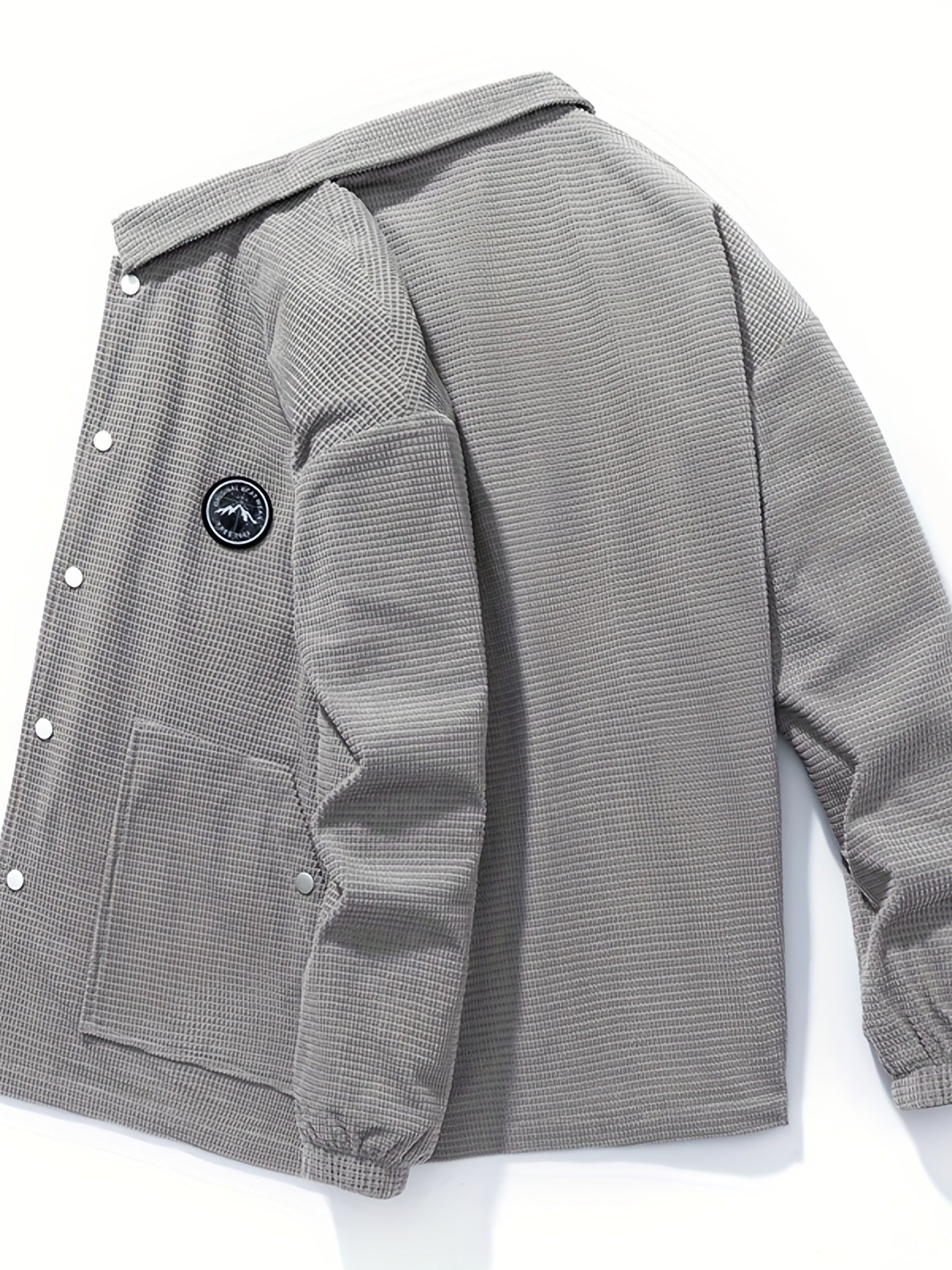 Men's Casual Lapel Button Up Jacket Coat For Spring Fall