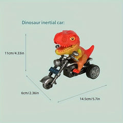 Dinosaur Motorcycle Toy Pull Back Inertial Simulation Tyrannosaurus Triceratops