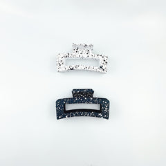 2pcs Square Hair Claw Hair Clip Matte Hair Clip Patterned Hair Claw