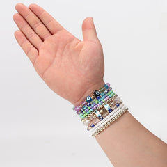 Boho Beaded Bracelet Set Stackable Hand Jewelry Women