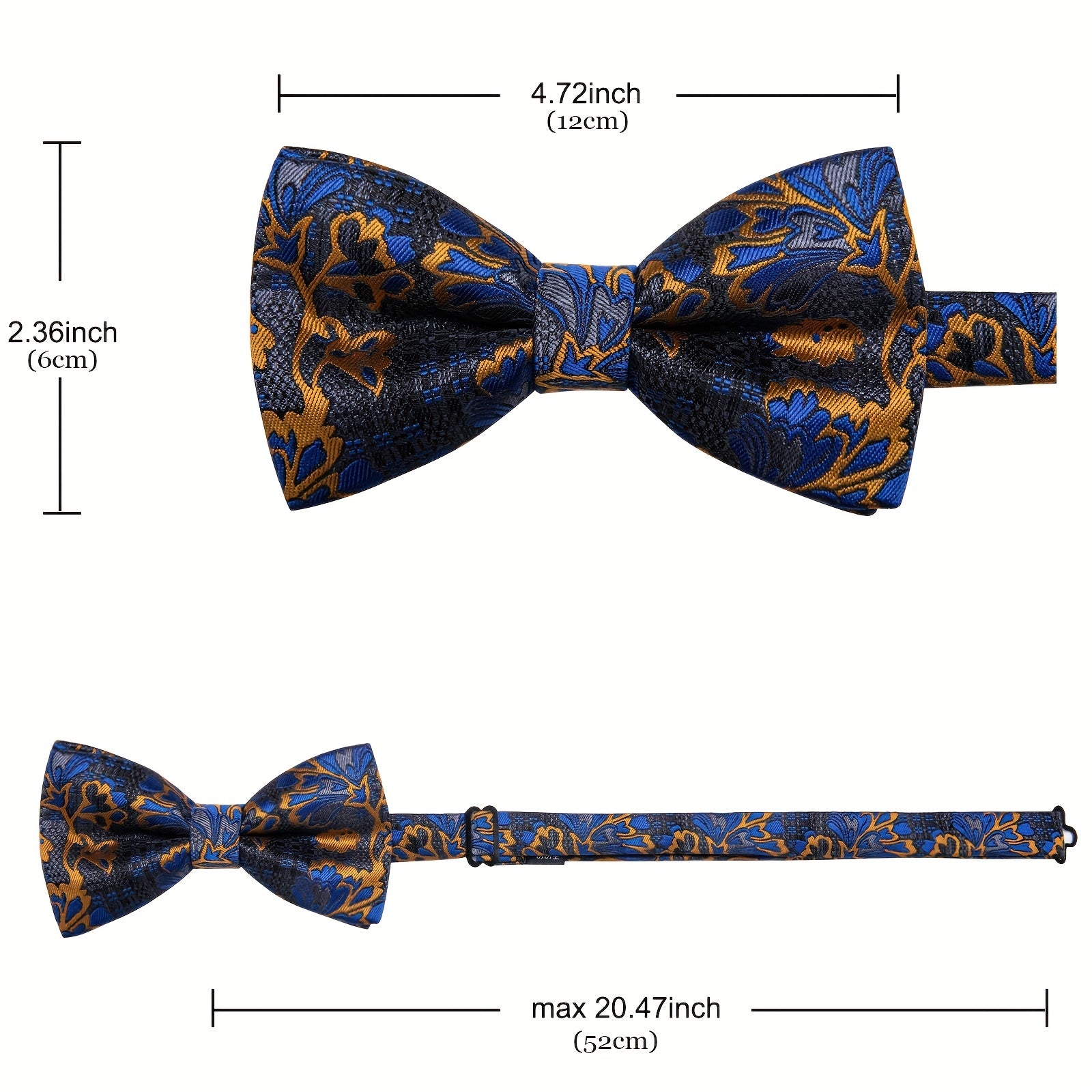 Men's Paisley Silk Bow Tie for Wedding Event