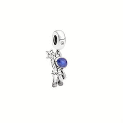 Star Galaxy Astronaut Beaded Bracelet with Angel Wings Charm