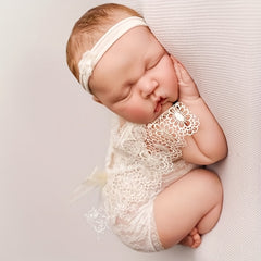 Newborn Lace Hollow Photography Suit Baby Skirt Baby Headband