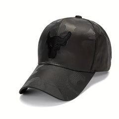 American Flag Bull Camo Baseball Cap