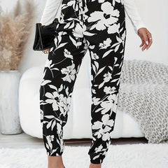 Women's Plus Floral High Rise Joggers