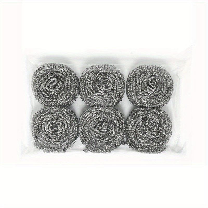 12pcs Stainless Steel Scrubbers Metal Scouring Pads Kitchen Cleaner