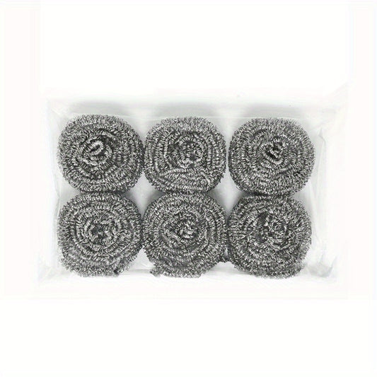 12pcs Stainless Steel Scrubbers Metal Scouring Pads Kitchen Cleaner