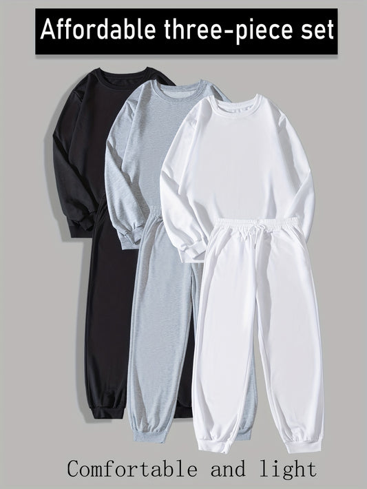 Men's Casual Sweatshirt & Sweatpants Set for Autumn