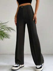  High Waist Straight Leg Trousers
