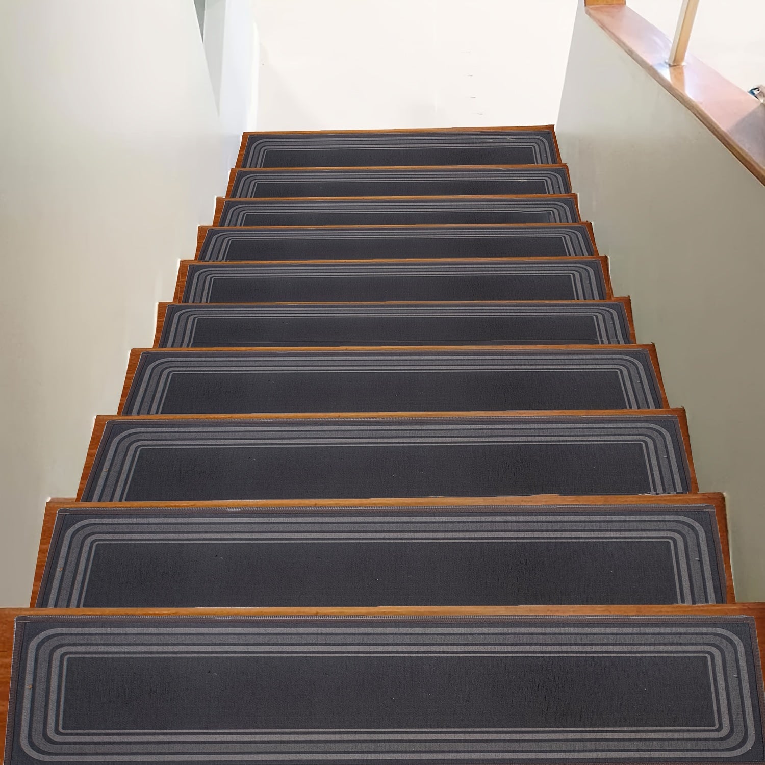15pc Edging Stair Treads Non Slip Carpet Mat 30 In X 8 In