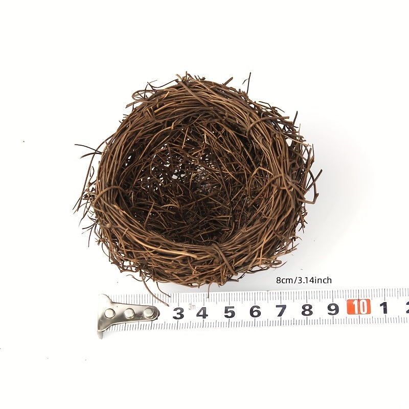 Rattan Bird's Nest with Quail Egg Easter Decoration