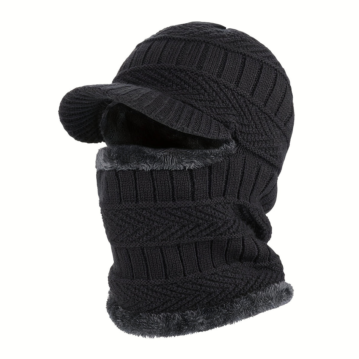 Winter Knitted Balaclava Beanie Hat Warm Ski Mask Windproof Hood Fleece Headwear