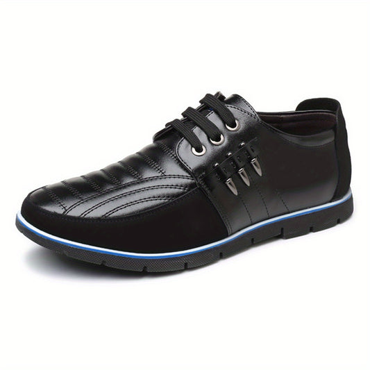 Men's PU Lace Up Business Shoes - Comfy & Stylish