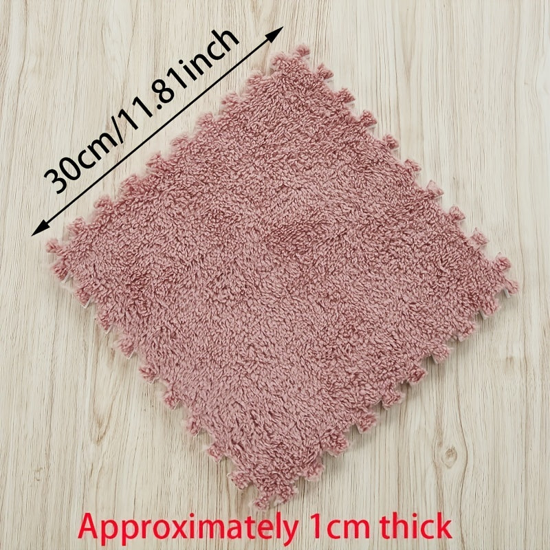 Velvet Puzzle Floor Mat for Crawling Games and Bedrooms