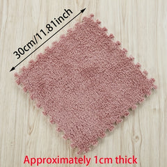 Velvet Puzzle Floor Mat for Crawling Games and Bedrooms