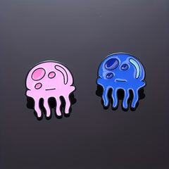 Cartoon Jellyfish Brooch Animal Metal Badge for Men