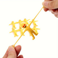 20 Random Yellow Small People Rubber Venting Dolls Funny Pranks Soft Creative