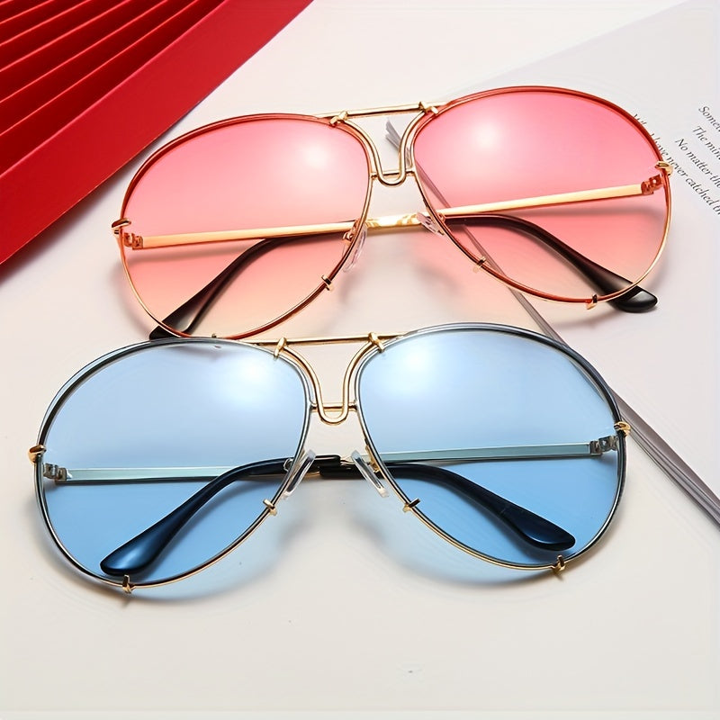 Men's Retro Sunglasses with Large Frame for Party Holiday