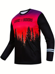 LOOSE RIDERS Jungle Pattern Men's Long Sleeve Motorcycle Off road T shirt