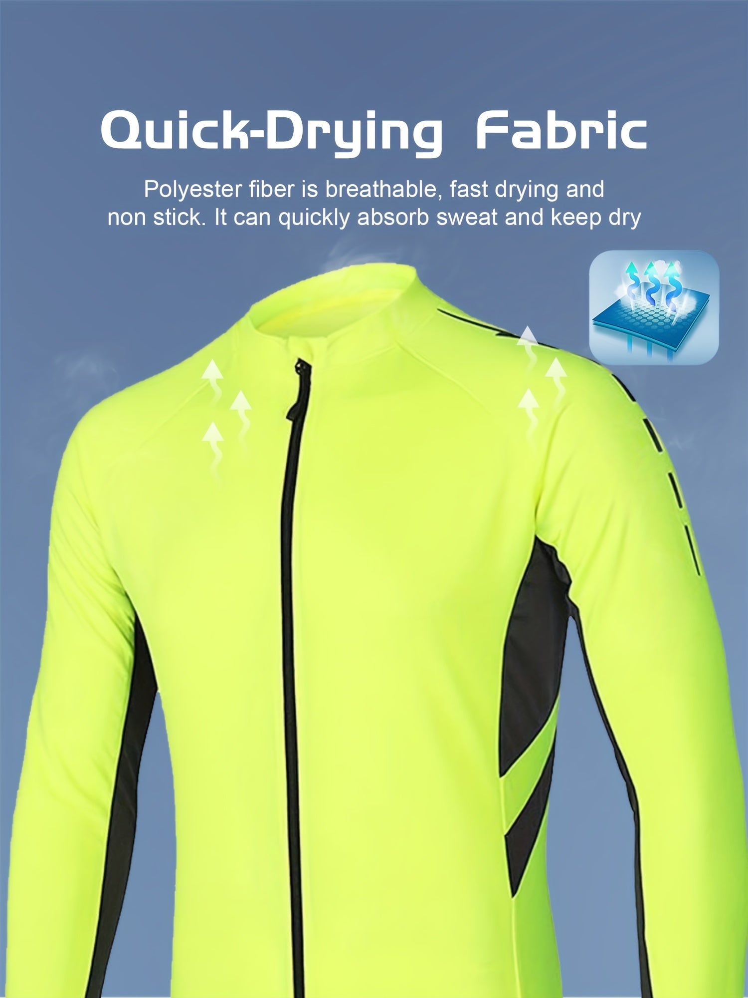 Quick Drying Men's Cycling Jersey with Pocket
