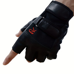 Unisex Tactical Fingerless Gloves PU Leather Outdoor Sports Fitness Half Finger