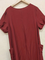  V Neck Maxi Dress With Pockets
