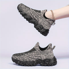 Grey Mesh Road Running Shoes Women Lightweight Sport Shoes