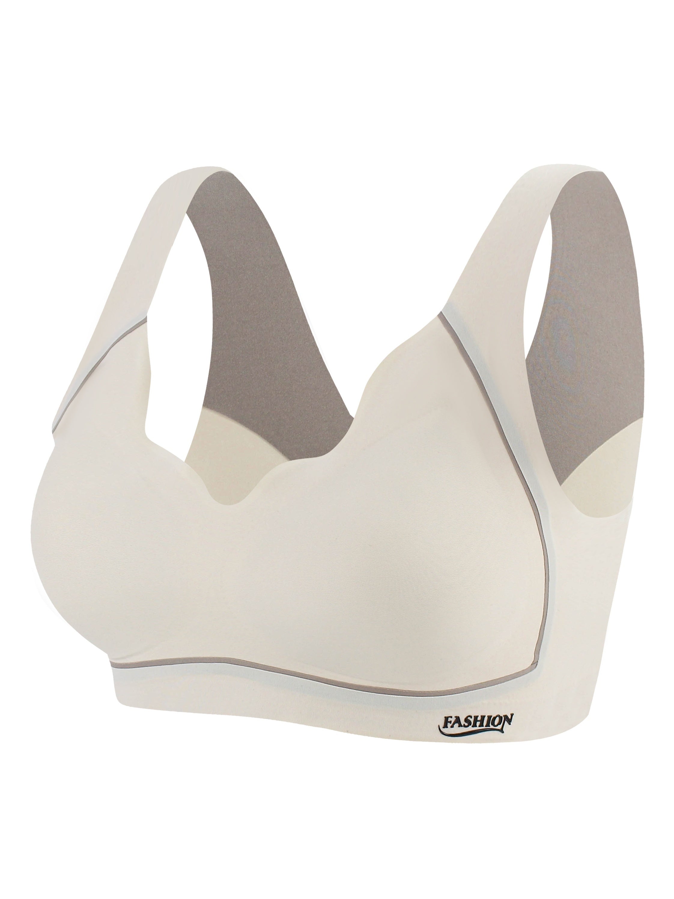 Colorblock Wireless Sports Bra Push Up Shockproof