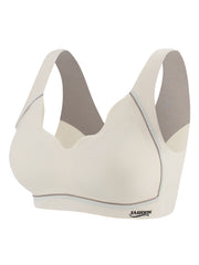 Colorblock Wireless Sports Bra Push Up Shockproof