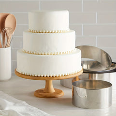 3pcs Mousse Cake Mold Rings - Round Heart Flower Bear Kitten Shaped