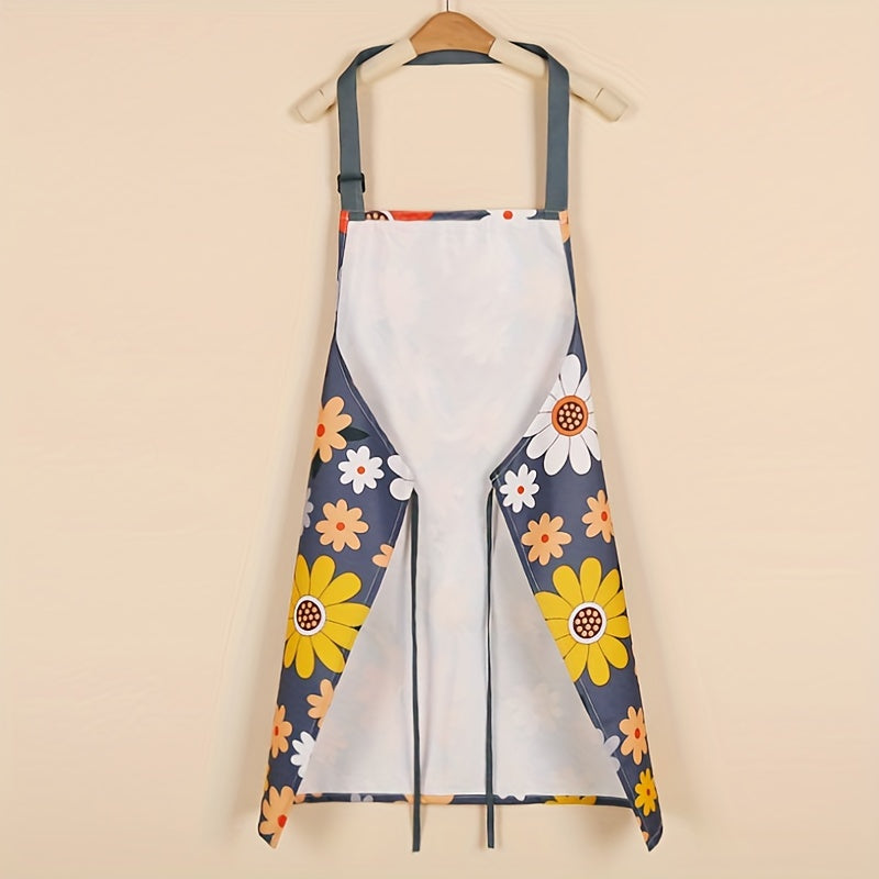 Waterproof Floral Print Apron for Gardening & Cooking