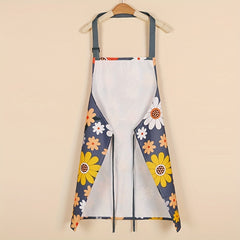 Waterproof Floral Print Apron for Gardening & Cooking