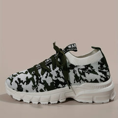 Women's Shock Absorbing Woven Sneakers Lightweight Sports Shoes
