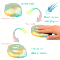 Tricolor Slime Non Sticky Soft Putty Toy For Boys Girls Anxiety And Stress Relie