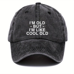 Funny Letter Print Distressed Baseball Cap