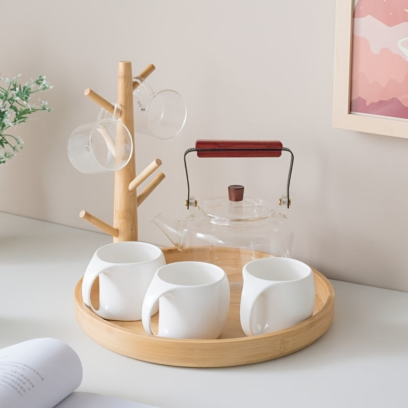 Bamboo Cup Holder Tree Branch Shape Hanging Cup Holder
